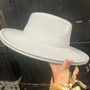Light grey felt Panama hat